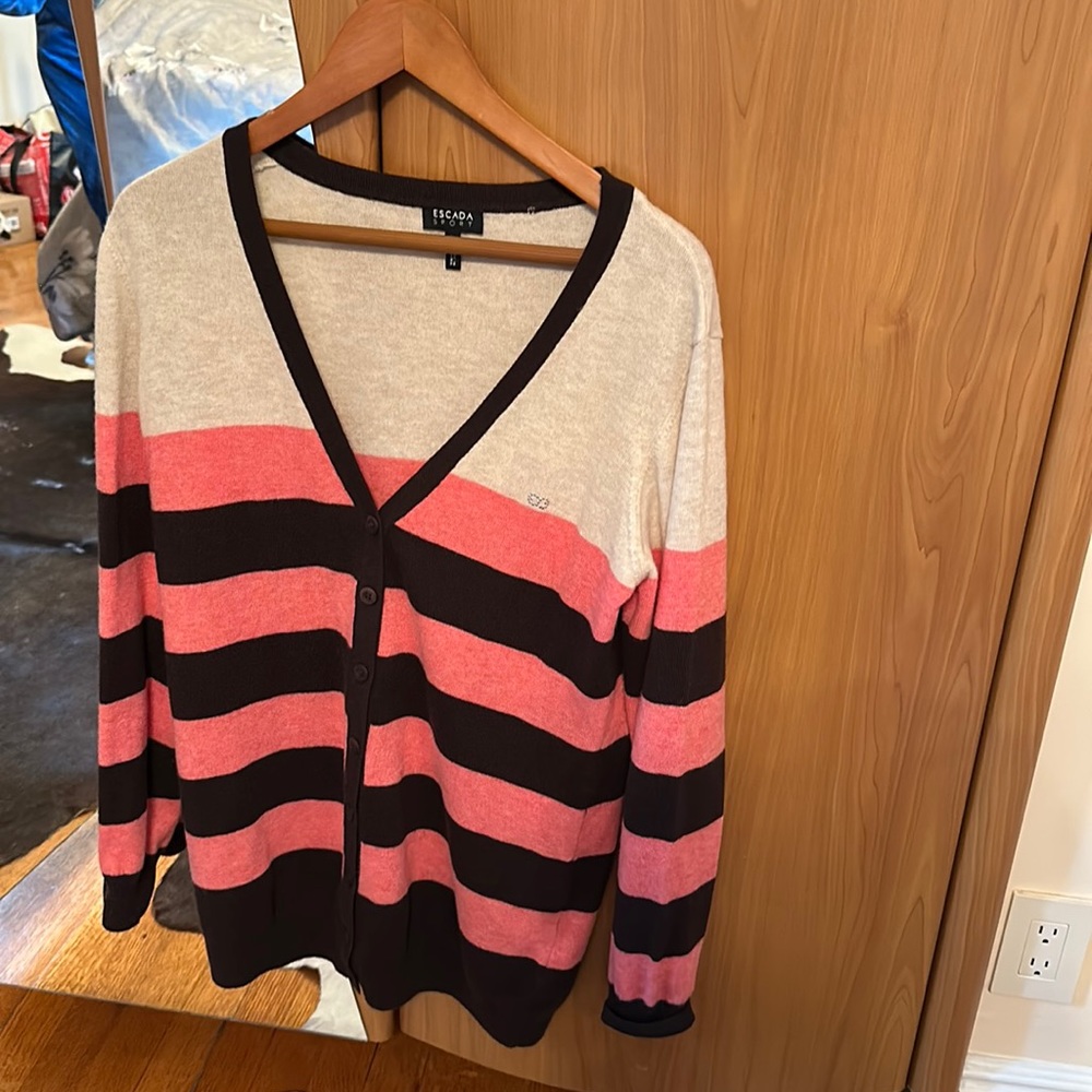 Escada sport virgin wool cardigan , size L
